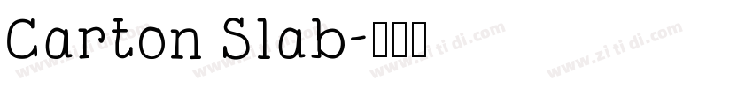 Carton Slab字体转换